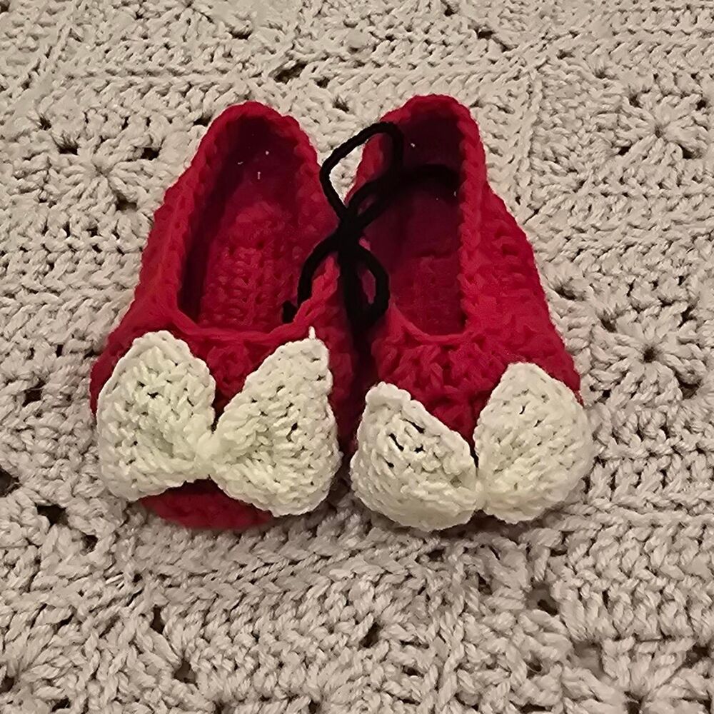 Red and White First-shoes-baby-shoes